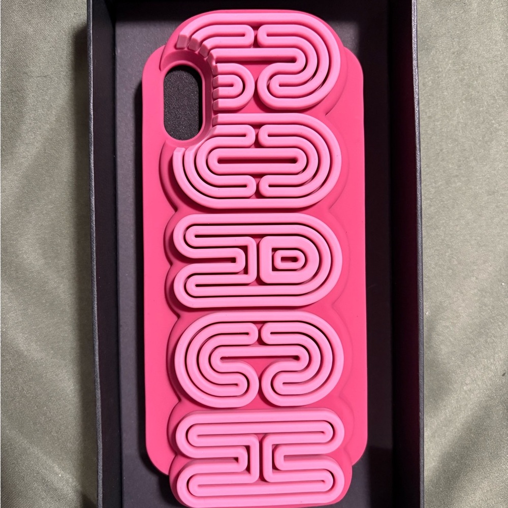 Pink Coach IPhone XS case